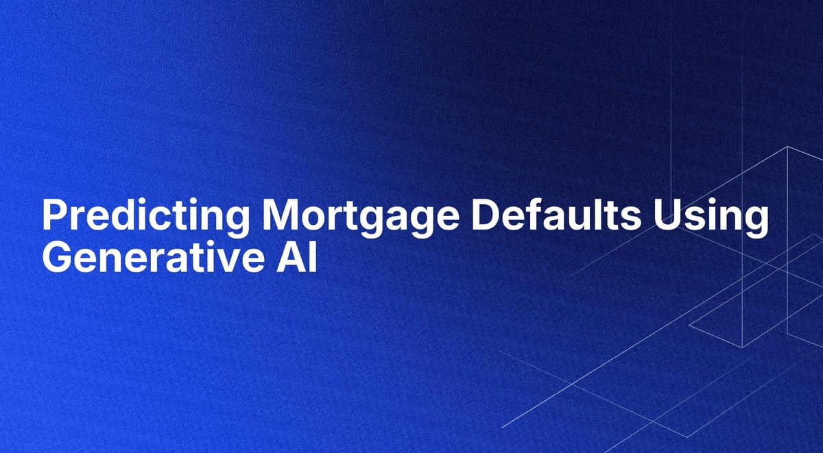 Predicting Mortgage Defaults Using Generative AI