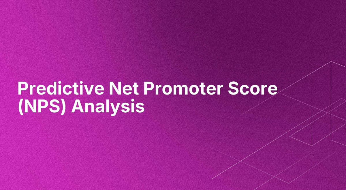 Predictive Net Promoter Score (NPS) Analysis