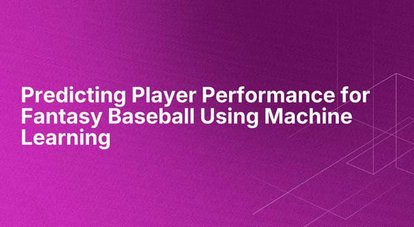 Predicting Player Performance for Fantasy Baseball Using Machine Learning